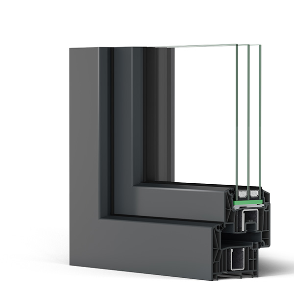 Okna Rehau SYNEGO-AD antracyt wariant 2